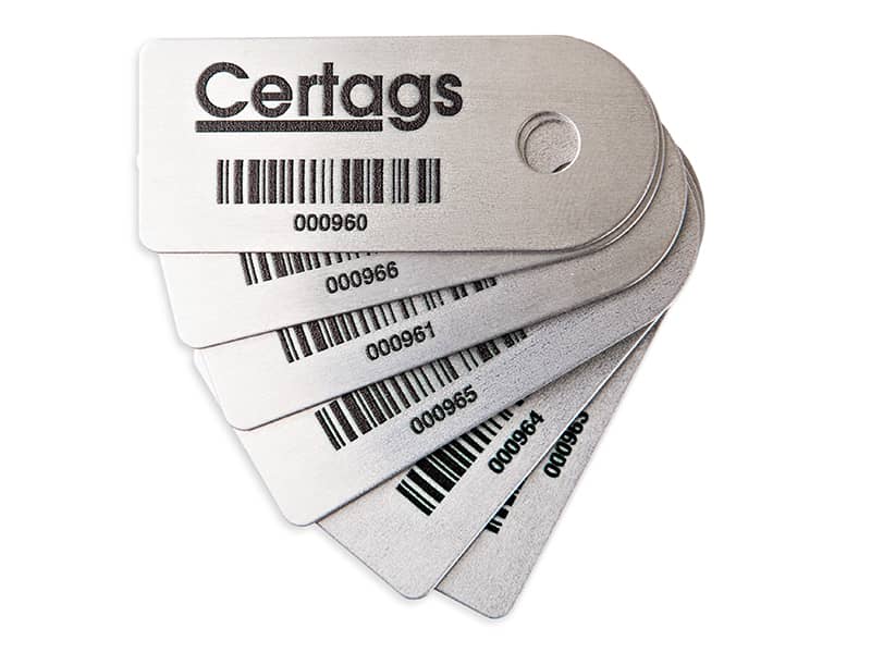 Lifting and Rigging Tags - Metal Tags and Labels - Certags LLC