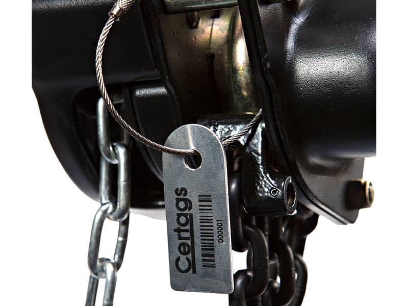 certags metal tag with barcode