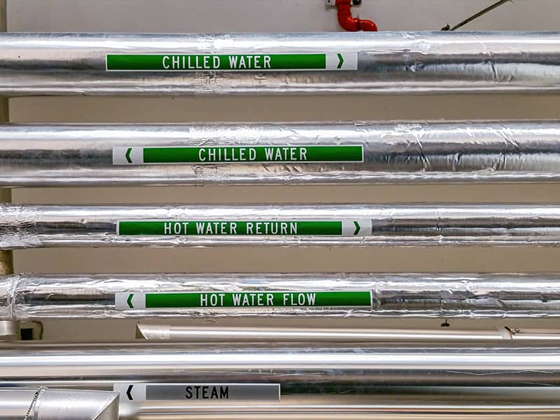 pipe marking label printer, pvc safety labels, printable labels for pipes and hoses