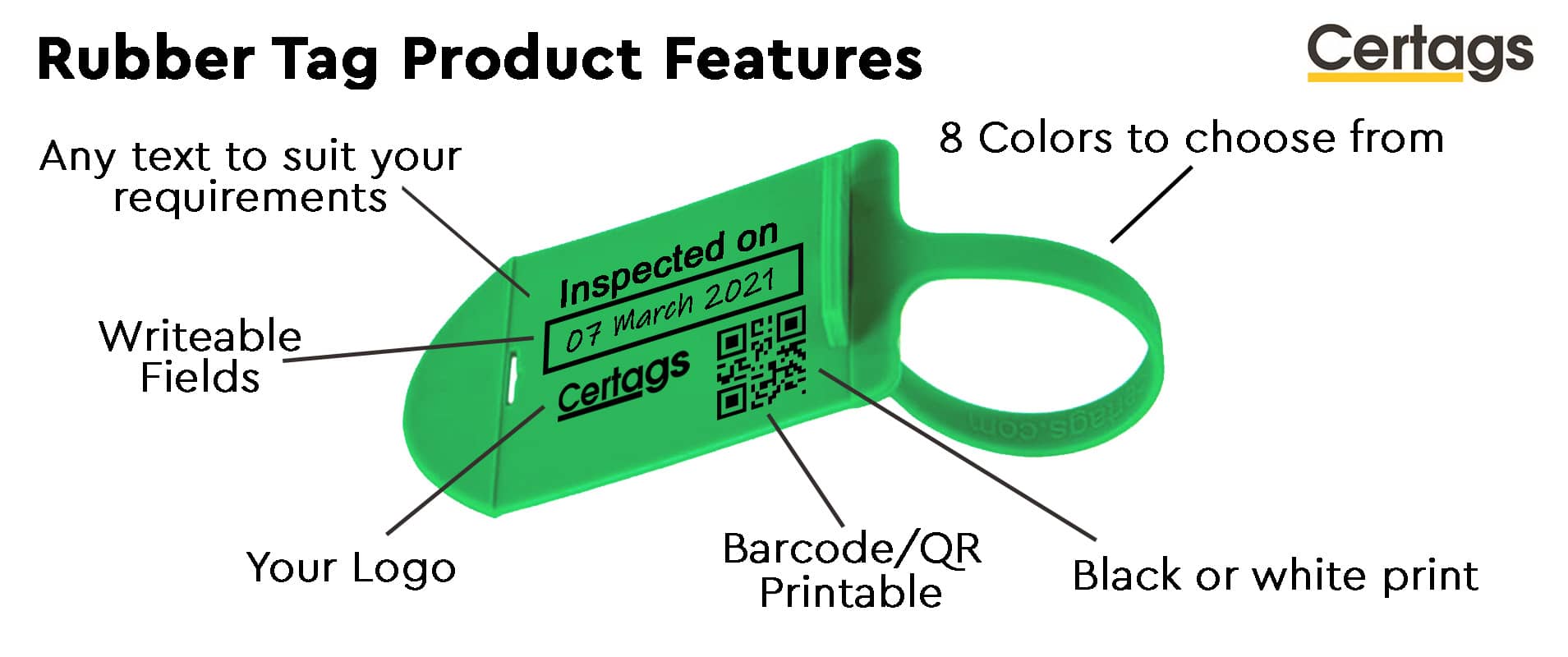 rubber tags product features Rubber Sling Tags Product Features