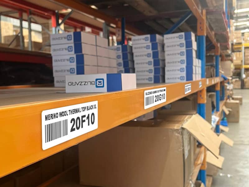 barcoded warehouse racking label different type of barcodes